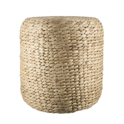 Water Hyacinth Stool 14.6" x 14.6" x 14.6" Natural