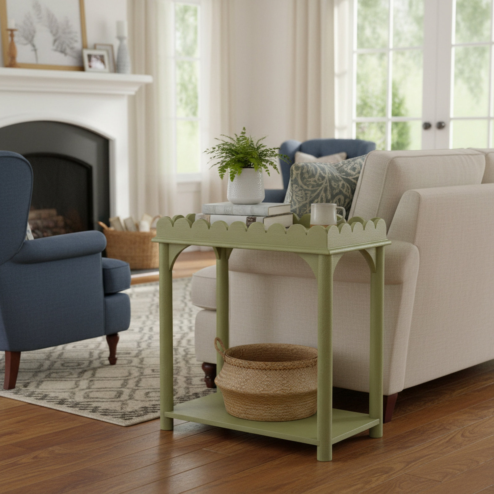 Madeline 24" Mango End Table, Green