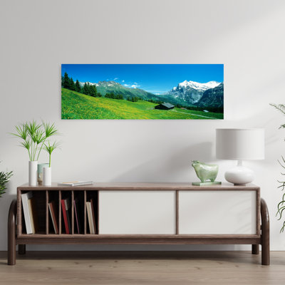 Grindelwald, Suisse, art abstrait contemporain de paysage floral