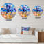 Horloge murale «Blue Horse» au galop au-dessus de la prairie-60187264
