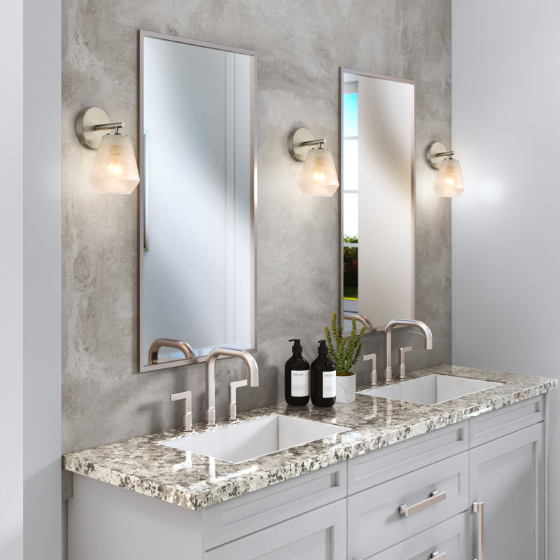 Higgins - 1-Light Wall Sconce - Wispy White Glassware Shade, Brushed Nickel