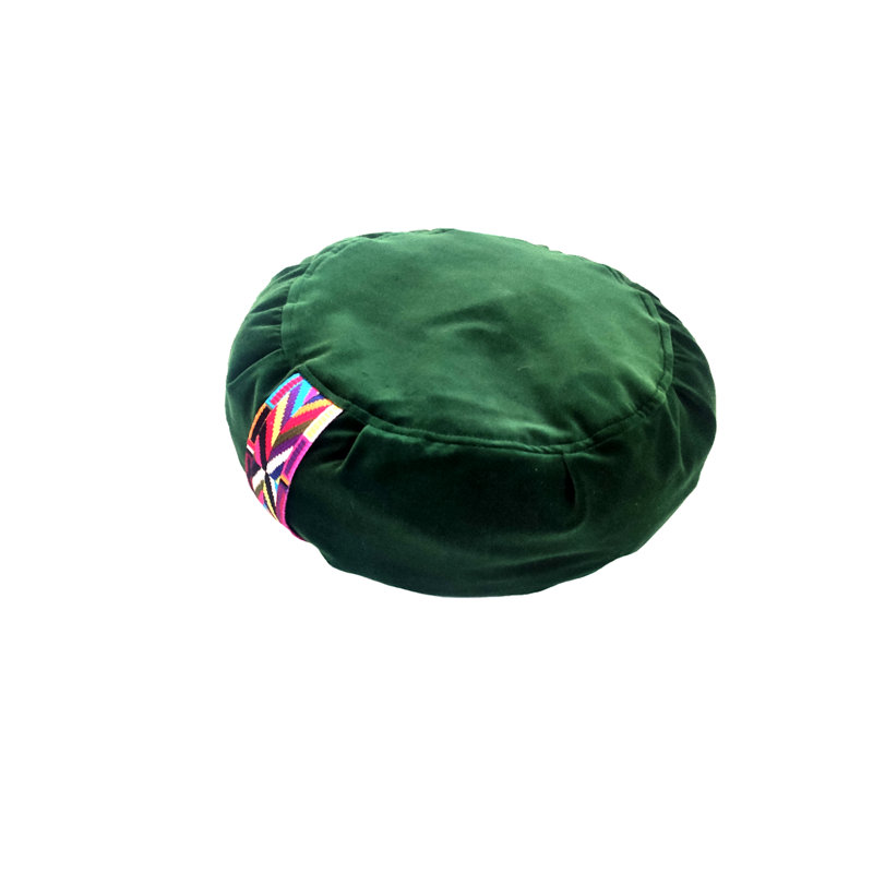 Adelee Circular Floor Cushion Cover, Dark Green, 15cm H x 30cm W x 30cm D