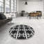 Tapis noir/blanc cassé à motifs-567294171