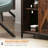 Industrial Sideboard Buffet Cabinet with Sliding Barn Doors and Adjustable Shelves
