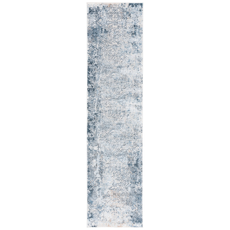 Jiayou Performance Geometric Rug, Runner 2' x 8'