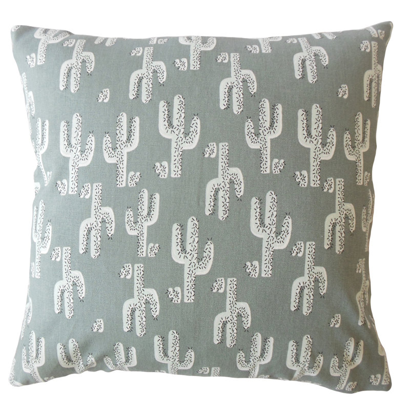 Coussin lombaire 100% coton Barah, Gris