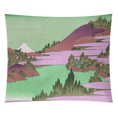 Tapisserie murale «The Lake at Hakone» dans la province de Sagami