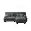 Canapé modulaire Cloud Couch pour le salon, canapé 2 places en chenille avec 2 coussins lombaires et 2 coussins décoratifs, canapé rembourré à large accoudoirs avec repose-pieds convertible, chenille-689496322-689496321