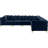 Tremblay Velvet L-Shaped Sectional Reversible-82749519