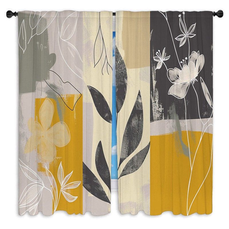 Paire de rideaux obscurcissant en polyester Sruti, L 20 po x L 61 po