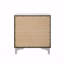 2-Drawers Bedroom Nightstand With Metal Legs