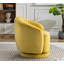 Fauteuil demi-tonneau en velours pivotant à 360 degrés avec motif plissé-132802842