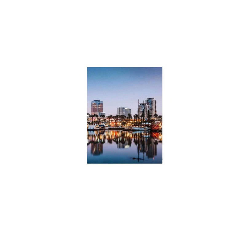 Art mural en toile 24 "x 36" Long Beach
