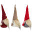 Ensemble de 3 gnomes de Noël ronds et gris à barbe grise 10,5 po