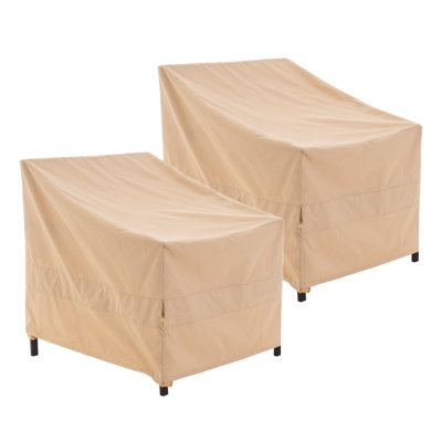Patio Chair Cover, Outdoor Lounge Cover, 29"(W) × 30"(D) × 36/26"(H), Solution Dyed Rip-Stop Fabric, 3-Year Warranty by GlenvalNY