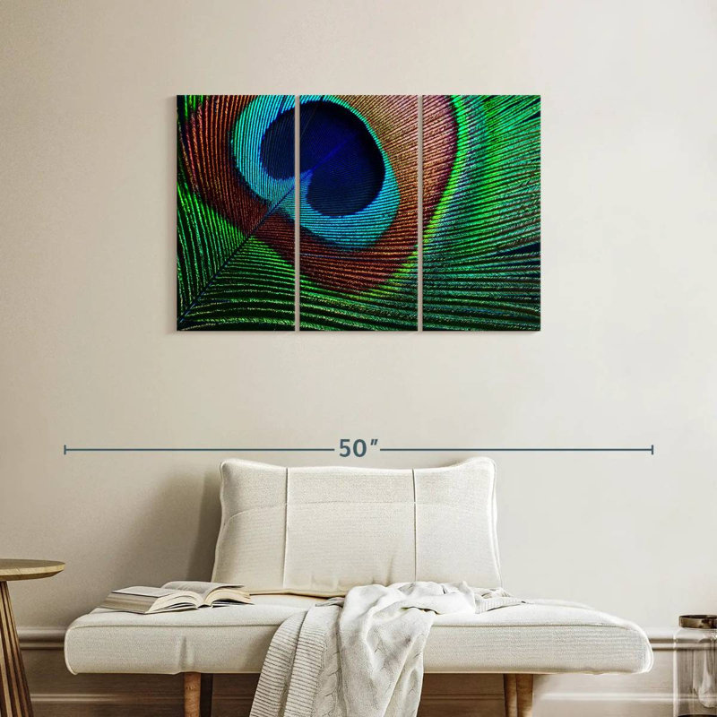 Brampt Fine Peacock Feather, 24" H x 38" W