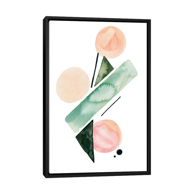 « geometry i », impression sur toile, Toile encadrée noire, Pas de tapis, H 48 po x l 32 po x P 1,5 po