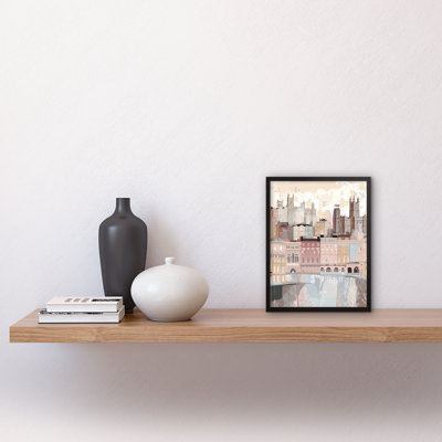 Blewett Bath Georgian Architecture Pastel Colour Cityscape 1 Piece Single Picture Frame Wall Art
