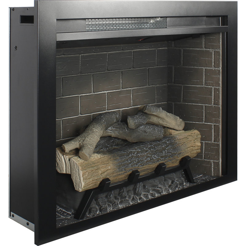 28" Infrared Electric Fireplace Insert with Touch Panel & Crackling Sound