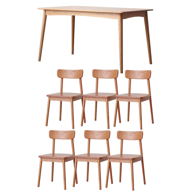 Table solid wood rectangle household simple, 7