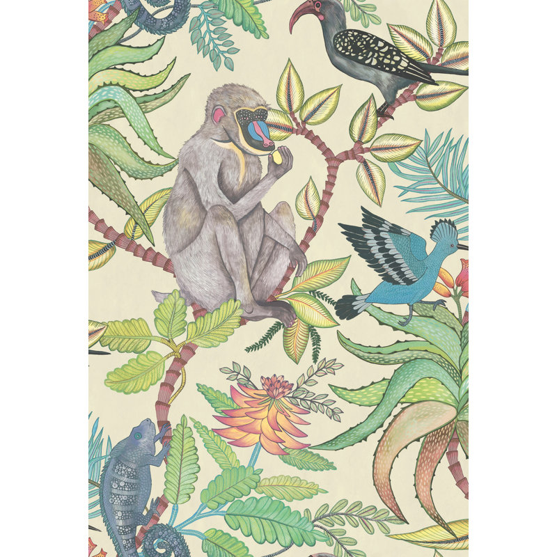 Ardmore Savuti 33' L x 20.5" W Wallpaper Roll, Cream