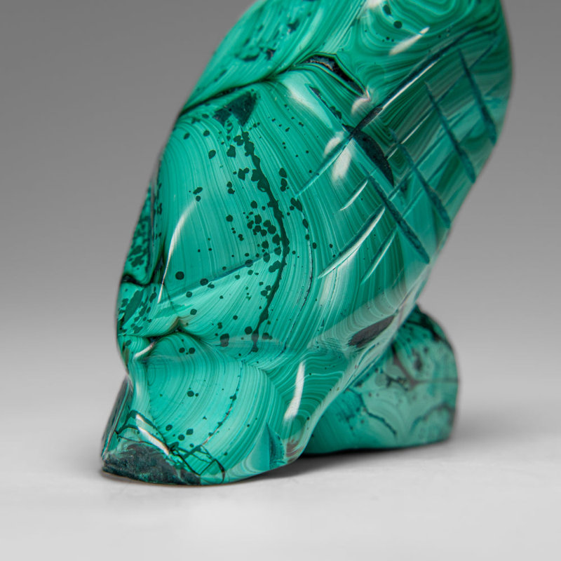 Genuine Polished Malachite Eagle Carving (175.9 Grams)