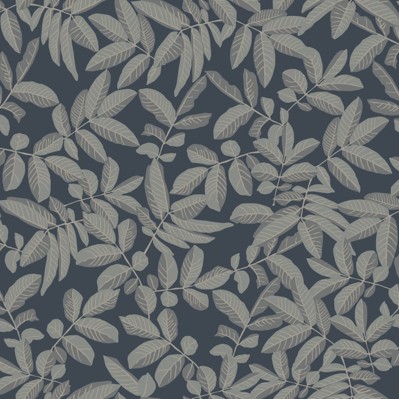 Ester Lovskog Tree Leaf Wallpaper, Blue