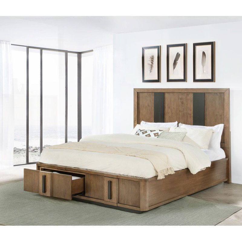2-drawer Storage Bed Ash Brown, King