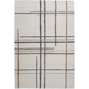Tapis en polypropylène beige, brun, gris anthracite, doré, gris, ivoire, rouille et blanc Granada
