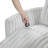 Luxurious Corduroy Upholstered Swivel Glider Reclining Chair Gray Modern Living Room Furniture 1Pc Plush Comfort Matching Pillows