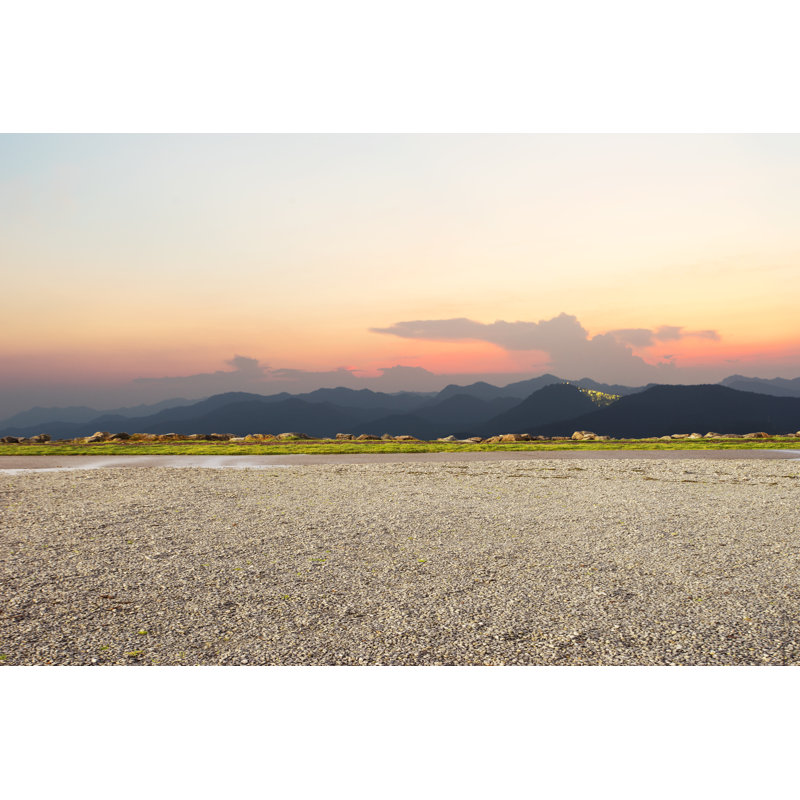Green mountains at twilight 1 Piece Wrapped Canvas Wall Art, 20cm H x 30cm W