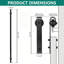 Ensemble de quincaillerie pour porte de grange coulissante standard rustique de 1,5 m (5 pi) à un seul rail-139865134-139865138