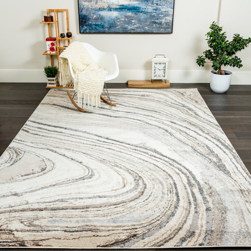 Tapis marbre Coyner 6 pi 7 po x 9 pi 6 po