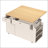 48.8" Rolling Kitchen Island with Drop Leaf Extension, Drawers, and Spice Rack – White-129895336