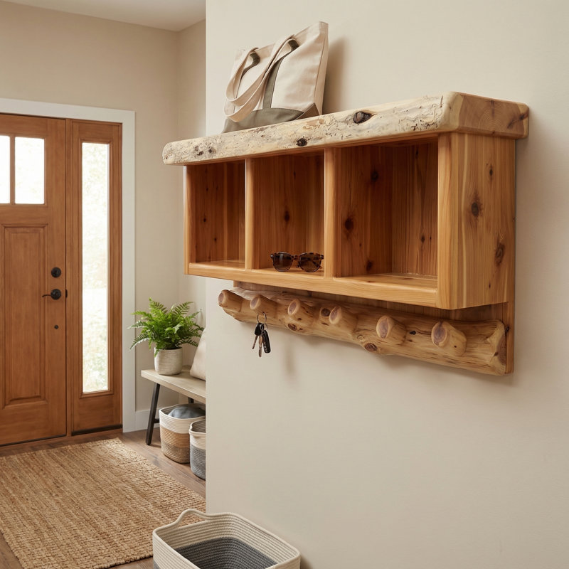 Casier suspendu en cèdre Fireside Lodge - Naturel