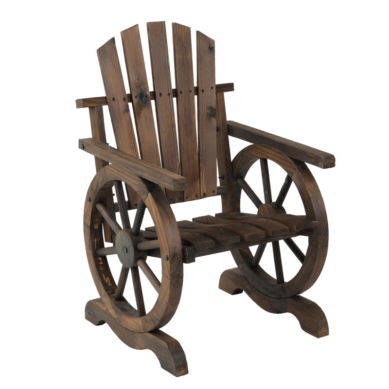 Outdoor Wagon Wheel Adirondack Chair