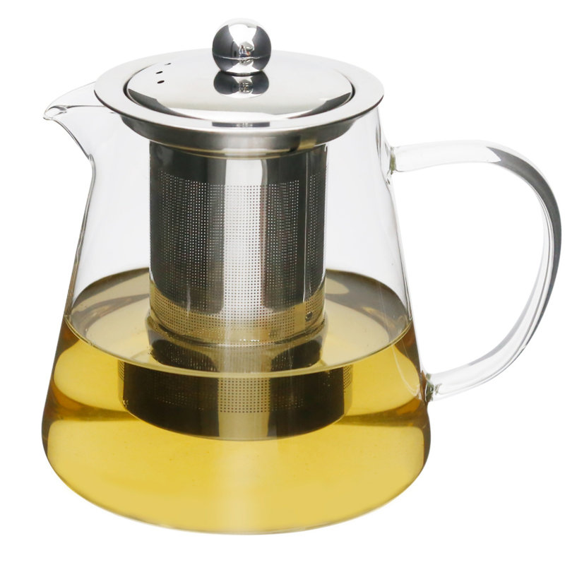 Théière en verre avec infuseur amovible, ensemble de 2 (18,6 oz + 25,4 oz)