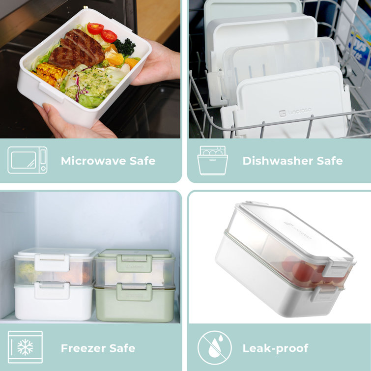 Wholesale Microwave safe freezer Glass Meal Prep lunch food storage  Containers bento lunch box with divider From m.