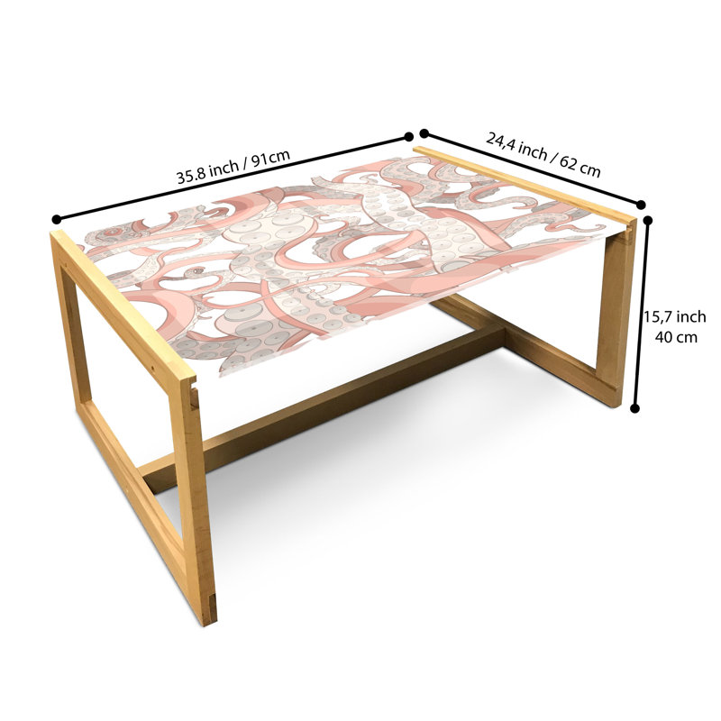 Table basse East Urban Home, H 15,75 po x L 35,83 po x l 24,4 po