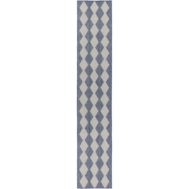 Positano Indoor / Outdoor Rug, Runner 2'2" x 12', Blue