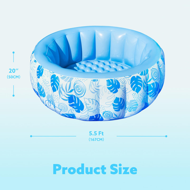 Inflatable Swimming Pool,5.5ft x 20 Inch Full-Sized, Blue