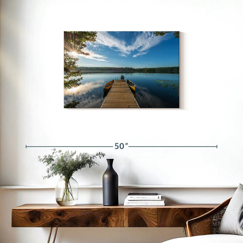 Dock on placid lake Aletra, H 20 po x l 30 po