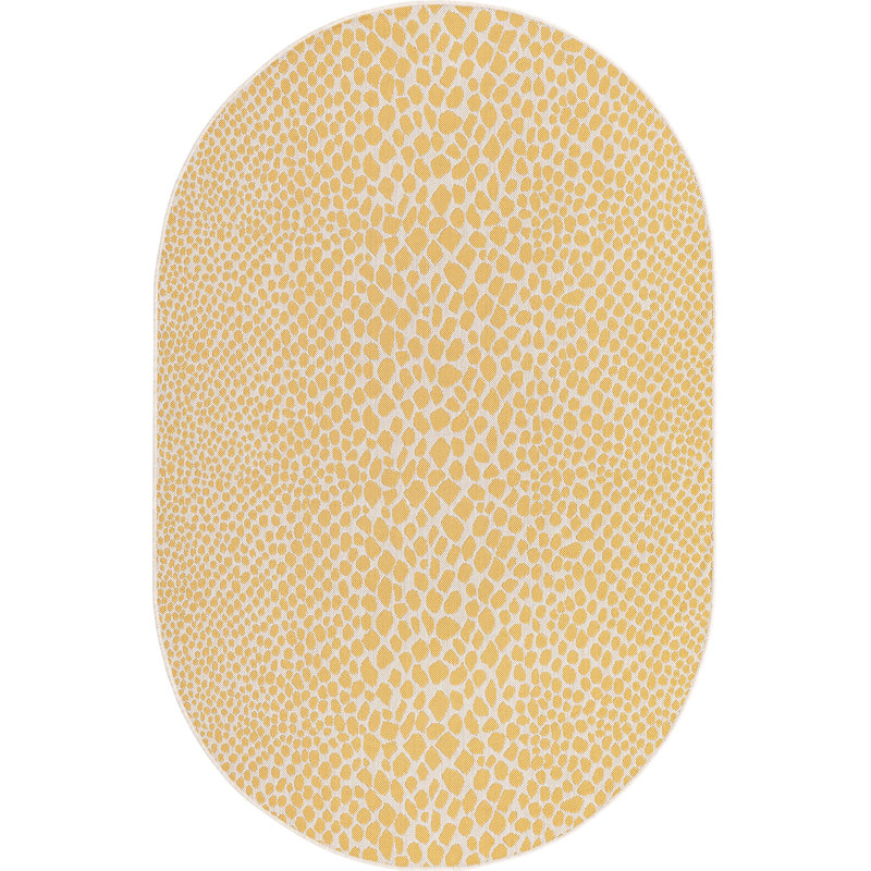 Tapis d'extérieur couleur or, Ovale 5 pi 3 po x 8 pi