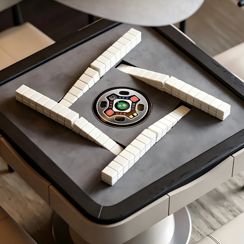 Table de salle à manger moderne et minimaliste en bois massif entièrement automatique et moderne avec 4 chaises pour règles chinoises