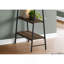 Bureau d'ordinateur, bureau personnel, ordinateur portable, tablettes de rangement, L 48 po, travail, stratifié brun, métal noir, contemporain-2138731434-2138731430