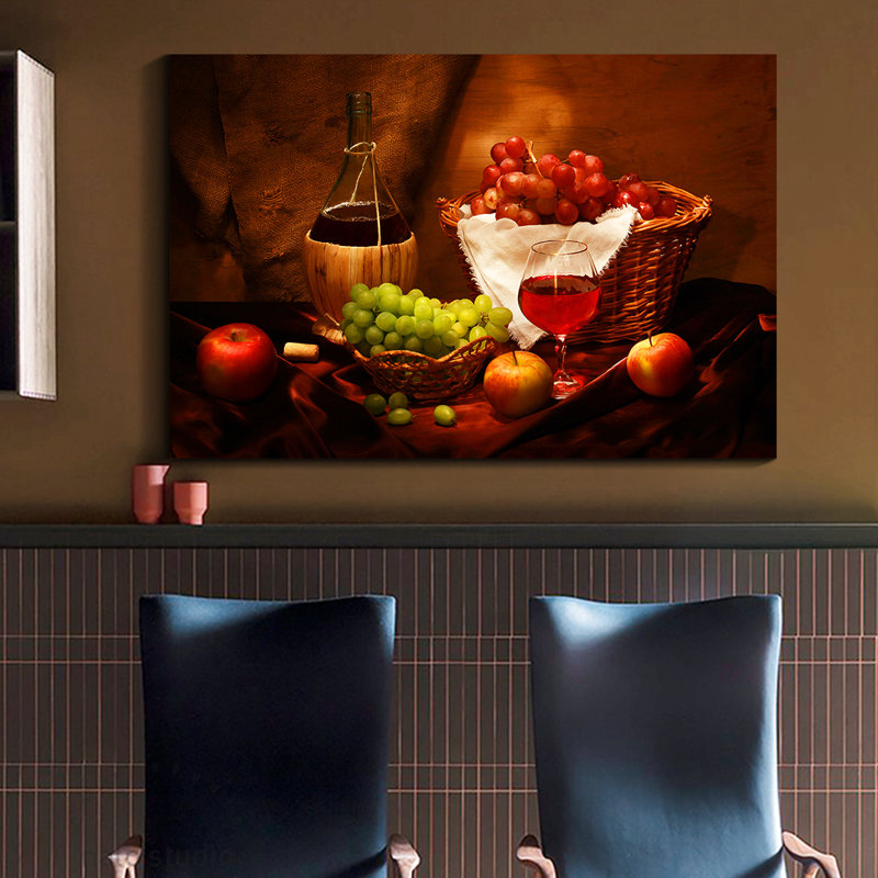 Whisky et cigare sur toile, H 12 po x l 18 po x P 1,5 po