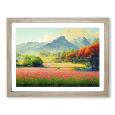 Spring Mountain View - Framed Print