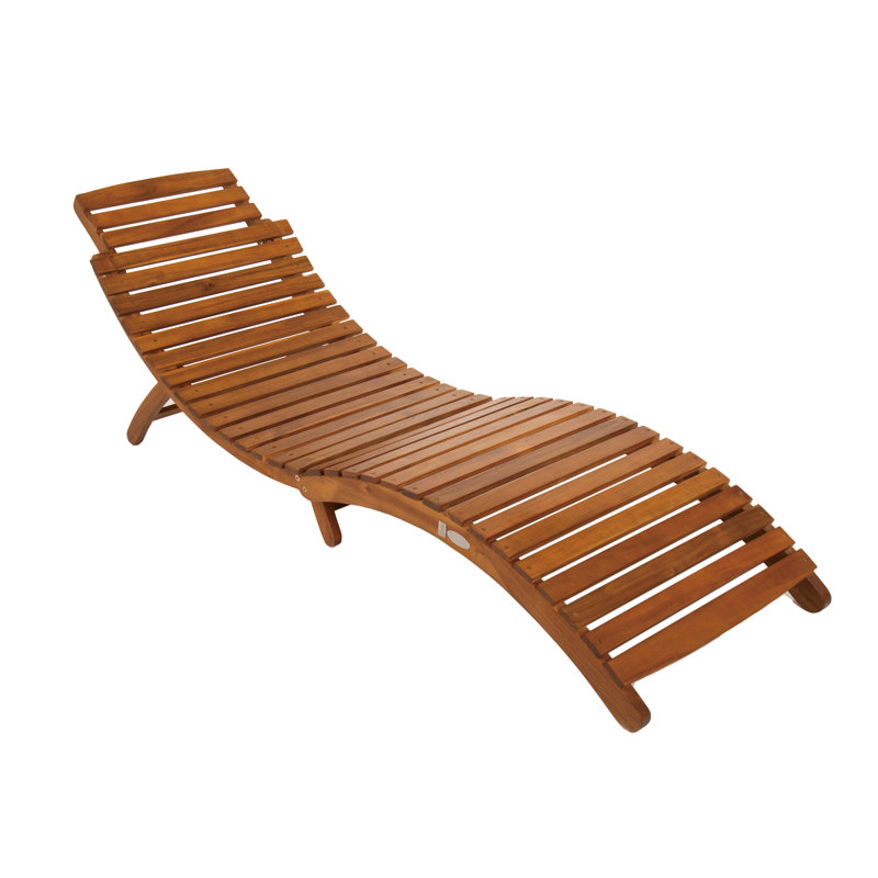 200cm Long Reclining Wooden Single Chaise