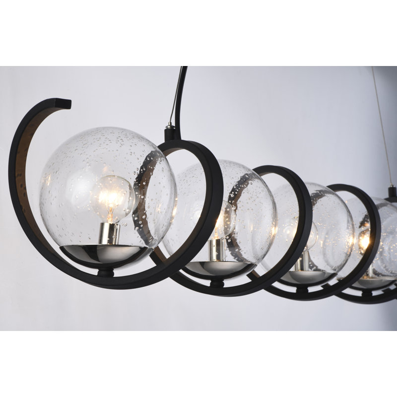 Luminaire suspendu linéaire à 5 lumières pour îlot de cuisine Schueller