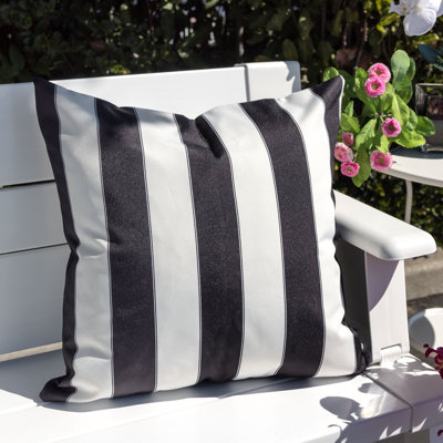Josephine Striped Outdoor Reversible Throw Pillow